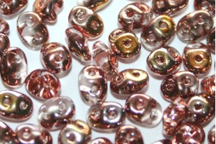 Perline Superduo Rosaline Capri Gold 5x2,5mm - 10gr
