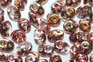 Superduo Beads Rosaline Capri Gold 5x2,5mm - 10gr