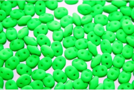 Perline Superduo Neon Green 5x2,5mm - 10gr