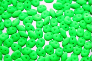 Perline Superduo Neon Green 5x2,5mm - 10gr