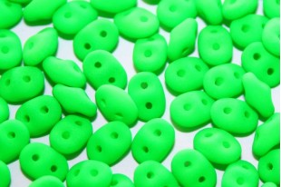 Perline Superduo Neon Green 5x2,5mm - 10gr