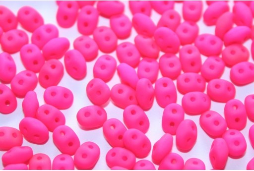 Perline Superduo Neon Pink 5x2,5mm - 10gr