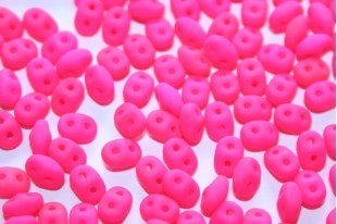 Perline Superduo Neon Pink 5x2,5mm - 10gr