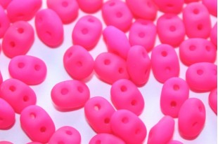 Superduo Beads Neon Pink 5x2,5mm - 10gr