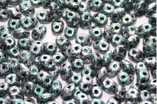 Superduo Beads Tweedy Green 5x2,5mm - 10gr
