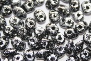 Superduo Beads Tweedy Silver 5x2,5mm - 10gr