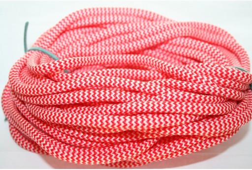 Climbing Cord Bianco-Rosso 5mm - 1mt