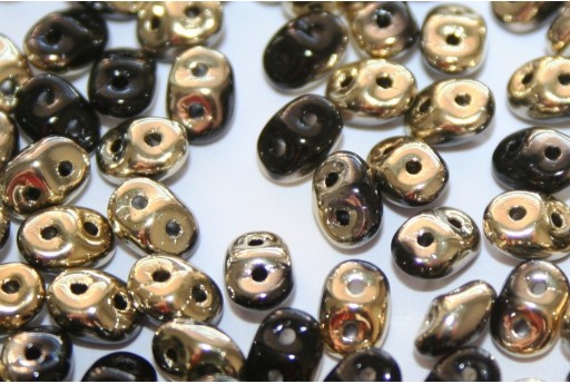 Superduo Beads Jet Amber 5x2,5mm -10gr 2