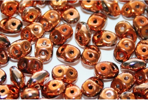 Superduo Beads Jet Full Copper Gold 5x2,5mm - 10gr 2