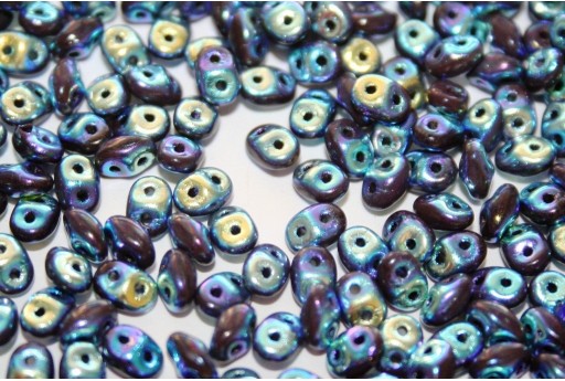 Superduo Beads Jet Full AB 5x2,5mm - 10gr