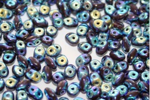 Superduo Beads Jet Full AB 5x2,5mm - 10gr