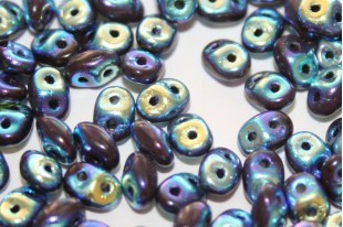 Superduo Beads Jet Full AB 5x2,5mm - 10gr