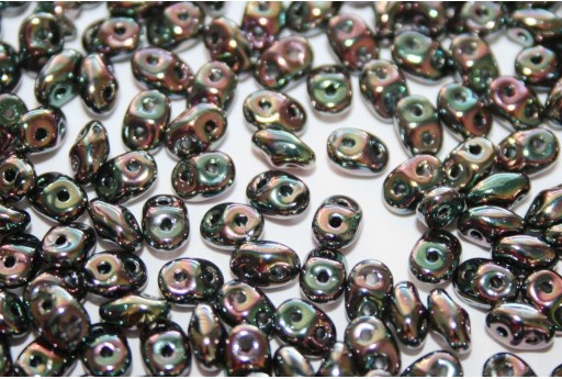 Superduo Beads Jet Apricot Full 5x2,5mm - 10gr