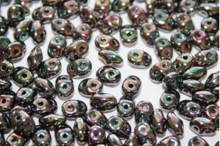 Superduo Beads Jet Apricot Full 5x2,5mm - 10gr