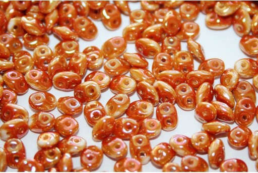 Superduo Beads White Apricot 5x2,5mm - 10gr