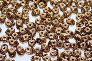 Superduo Beads Gold Bronze 5x2,5mm - 10gr