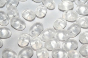 Superduo Beads Matte Crystal 5x2,5mm - 10gr