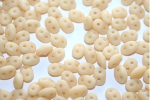 Superduo Beads Matte Ivory 5x2,5mm - 10gr