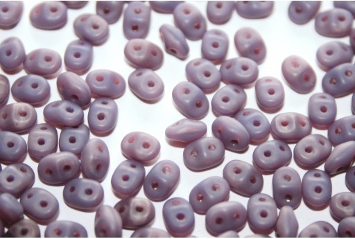 Superduo Beads Matte Opal Violet 5x2,5mm - 10gr