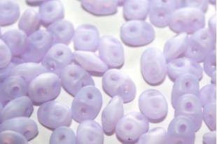 Superduo Beads Matte Opal Dark Violet 5x2,5mm - 10gr