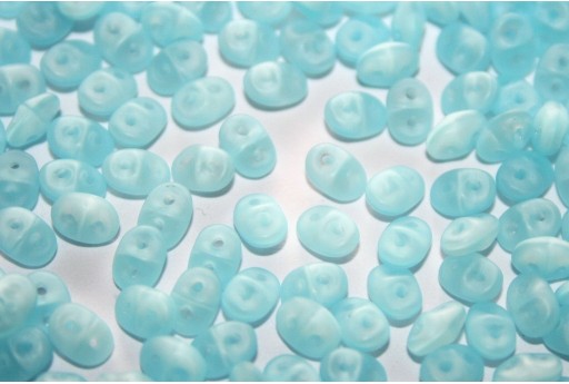 Superduo Beads Matte Milky Aquamarine 5x2,5mm - 10gr
