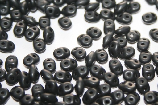 Superduo Beads Matte-Jet 5x2,5mm - 10gr