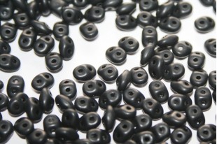 Superduo Beads Matte-Jet 5x2,5mm - 10gr