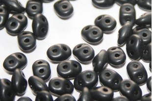 Superduo Beads Matte-Jet 5x2,5mm - 10gr