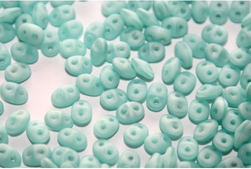 Superduo Beads Matte Milky Seafoam 5x2,5mm - 10gr