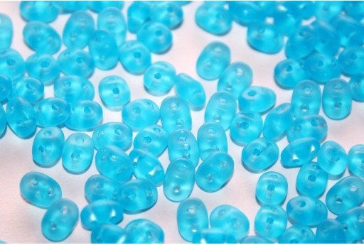 Perline Superduo Matte-Aquamarine 5x2,5mm -10gr