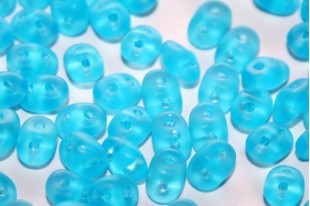 Superduo Beads Matte-Aquamarine 5x2,5mm -10gr