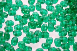 Superduo Beads Matte-Emerald 5x2,5mm - 10gr