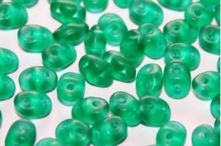 Superduo Beads Matte-Emerald 5x2,5mm - 10gr