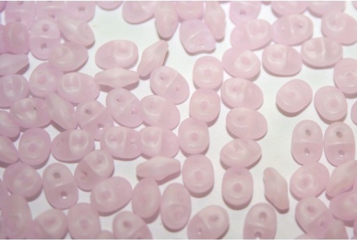 Superduo Beads Matte-Opal Ligh Pink 5x2,5mm - 10gr