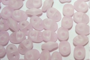Perline Superduo Matte-Opal Light Pink 5x2,5mm - 10gr