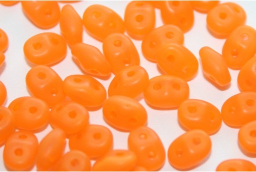 Superduo Beads Matte-Opal Light Orange 5x2,5mm - 10gr 2
