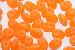 Superduo Beads Matte-Opal Light Orange 5x2,5mm - 10gr