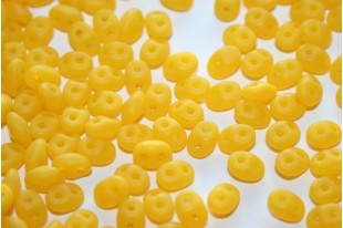 Superduo Beads Matte-Opal Yellow 5x2,5mm - 10gr