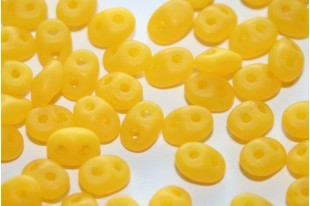 Superduo Beads Matte-Opal Yellow 5x2,5mm - 10gr