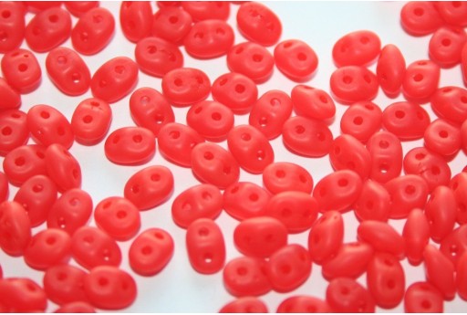 Superduo Beads Matte-Opal Orange 5x2,5mm - 10gr