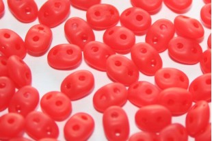 Superduo Beads Matte-Opal Orange 5x2,5mm - 10gr