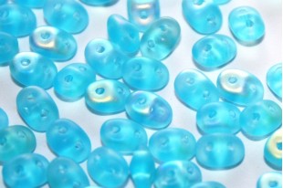 Perline Superduo Matte Aquamarine AB 5x2,5mm - 10gr