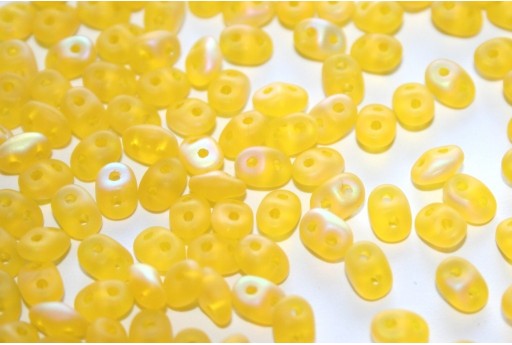 Superduo Beads Matte Jonquil AB 5x2,5mm - 10gr