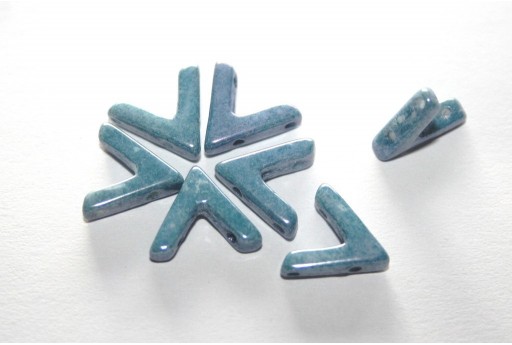 Ava® Beads White Baby Blue Luster 10x4mm - 10pcs 2