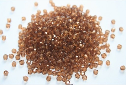 Perline Mezzi Cristalli 3mm Smoky Topaz 1200pz.