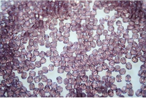 Fire Polished Beads Mid Light Amethyst 3mm - 1200pz