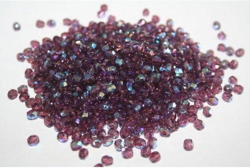 Perline Mezzi Cristalli Amethyst AB 4mm - 60pz