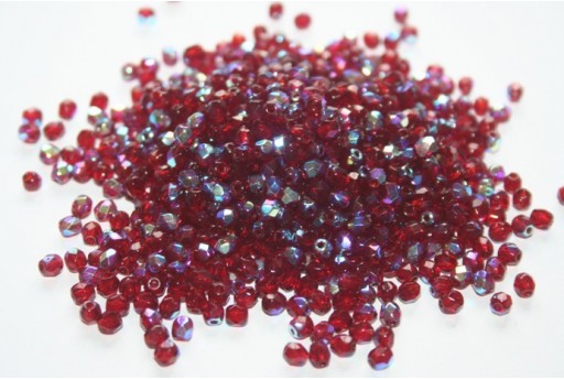 Fire Polished Beads Garnet AB 4mm - 1200pcs