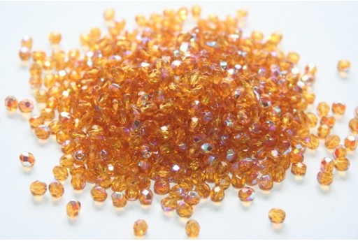 Fire Polished Beads Medium Topaz AB 4mm - 1200pcs