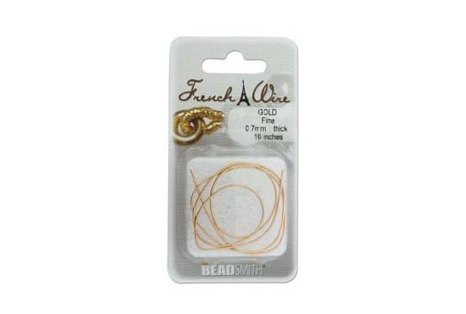 French Wire Gold Fine 0,7mm - 14inches
